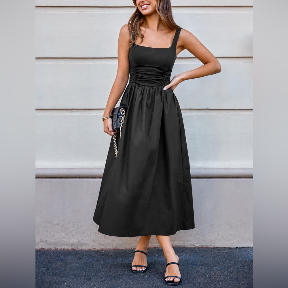 Brand new with tags, black midi, dress classy